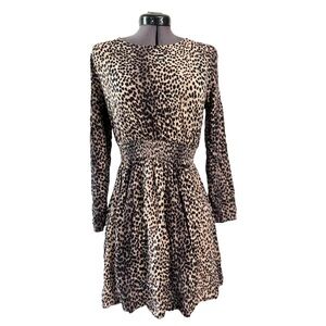 H&M Animal Print Long Sleeve Dress